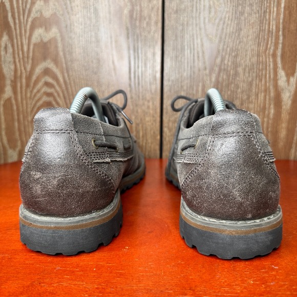 Timberland Boat Shoes Lace Up Dark Brown Leather Men US 9 Waterproof EarthKeeper - Picture 3 of 11